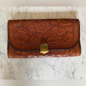 Floral western Embossed Leather Wallet